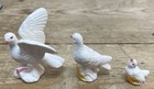 3 Miniature Resin Dove Figurines Three Sizes