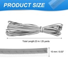Sew On Reflective Piping Fabric Strip Edging Trim  Highlight Silver 25 Yd