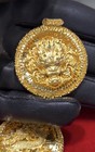 24k Pure  9999 Gold Dragon Round Custom Pendant 20 Grams Total Weight 