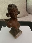 Vintage Antique Salambo 7 1 2  Spelter Art Nouveau Woman Sculpture Statue