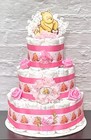 3 Tier Winnie The Pooh Diaper Cake Baby Shower Girl