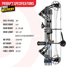 Archery X8 Rth Compound Bow Package 18-31  Draw Length 0-70lb Adults Teens   