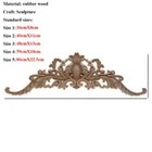 Wood Carved Long Applique Figurine Craft Corner Frame Doors Furniture Decoration