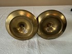Set Of Two Vintage 4 5    Tapered Brass Candlesticks Made In India