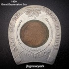 1930 Encased Lincoln  U s  Great Depression Era  I Bring Good Luck   Wheat Cent