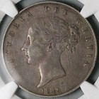 1845 Ngc Vf 35 Victoria 1 2 Crown Great Britain Sterling Silver Coin  26042403c 