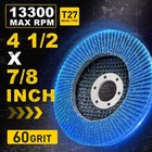 40 8pcs Flap Discs 4-1 2 60 Grit Zirconia T27 Angle Grinder Sanding Disc 4 5inch
