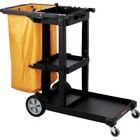 Commercial Janitorial Cleaning Cart 3 Shelf 200lb Housekeeping Cart