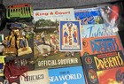 Vintage Junk Drawer Lot Comics Toys Pins Stamps Watches Figures Trading Cards   