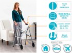 Space Saver Walker Stander Lightweight Folding Rolling Mobility Aid For Seniors