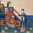 Fine Chinese Antique 19th Century Qing Export Gouache Painting On Pith Paper