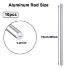 10 Pieces 1 4  Aluminum 6061 Round Rod 16  Long Solid T6511 Extruded Lathe Stock