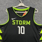 Seattle Storm Jersey Womens Large Black Neon  10 Sue Bird Rebel Edition Wnba