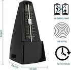 Mechanical Metronome Black loud Sound Piano Drum Violin Guitar