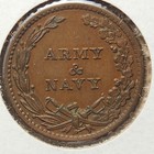 1863 Army   Navy  Liberty With 13 Stars  Au Condition Civil War Token Cwt-cd20a