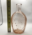 Vintage Pink Glass Flask Historical Bicentennial C70s Ben Franklin No Stopper