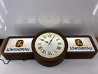 Rare Vintage Lowenbrau Light Up Beer Sign Advertising Bar Clock Working 30 