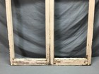 Antique Pair Vtg Shabby Tan 9 Lite 15x44 Wood Cabinet Windows Chic Old 1339-25b