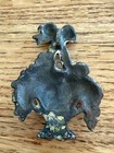 Antique Cast Iron Flower Basket Door Knocker Vintage Polychrome Cottage Hubley