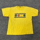 Fila T-shirt Mens Xl Yellow Us Open 2003 Usta Tennis Graphic Short Sleeve Cotton