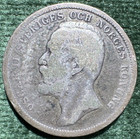 1890 Norway Krone   Fine   200 000 Mintage Km-357    800 Silver   Free Shipping