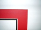 Picture Frame Double Mat 11x14 For 7x9 Photo Red With Black Liner