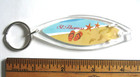St Thomas Surfboard Souvenir Key Chain Lucite Flip Flops Shells On Beach New