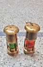 Set Of 2 Antique Brass Minor Lamp Vintage Nautical Ship Boat Light Lantern
