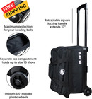 Elite Basic Bowling Bag Double  2  Ball Roller With Rolling Large  Black 