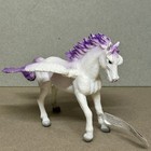 Mojo Pegasus White Horse Figurine Purple Glitter Wings Fantasy Toy 2018