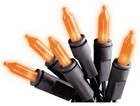 Sylvania 100 Count Orange Halloween Lights  Black Wire  Ships Next Day