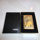 Zippo Lighter 1998 Barrett Smythe Lion Solid Brass     Rare  Unfired  Unused