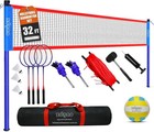 Badminton   Volleyball Combo Set- 32ft Adjustable Professional Volleyball Net   