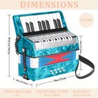 17 Key Piano Accordion  azure Blue 