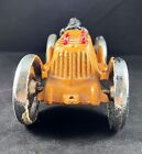 Vintage Hubley Cast Iron Toy Race Car Fin Steel Wheels Moving Pistons Original
