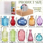 Teecyhooo 10 Pcs Stained Glass Hanging Propagation Vases  Bud  Colorful   Wit   