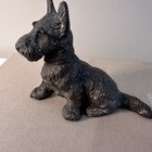 Antique  Hubley  391 Cast Iron Scottish Terrier Scotty Dog Bookend Figure 