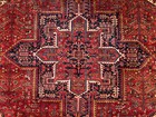 Vintage Heriz Rug 7x11 Handmade Oriental Handwoven Antique Geometric 8x11 8x10