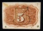 5c 1863-67 2nd Issue Beautiful Crisp Au  Washington Frame Fractional Currency 