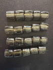 20 Glass Cube Beads - 12mm Smoky Gray  b1349 