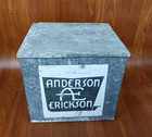 Vintage Galvanized Metal Insulated Anderson Erickson Milk Delivery Porch Box