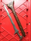 Antique Rare 19th C Tawi Tawi Moro Kris Sword Silver Kakatau W original Scabbard
