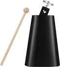 7 Inch Metal Steel Cow Bells Noise Makers Hand Percussion Cowbell With Stick For