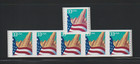 Us Error Stamps   3281 Flag  City   el Dorado  Gold Color  No  Strip Of 5  Mnh