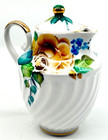 Rare Lomonosov Small Coffee Pot  In The Garden  Ussr  Russia  Excellent Cond