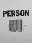 Vintage Person Barcode Graphic T Anti-capitalist Political Single Stitch Sz Xl