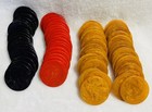 Vintage 78 Catalin bakelite Swirl Poker Chips Green  Red  Butterscotch