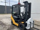 2019 Komatsu Solid Pneumatic 3500 Lb Forklift With Rotator And Triple Mast