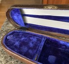 Vintage 1920 Felsberg Violin Case 4 4 Brown Alligator Blue Velvet F f Bulls Head