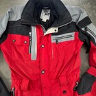 Obermeyer Eagle I Ski Suit Mens L Red Black Grey Vintage One Piece Snowsuit Ex